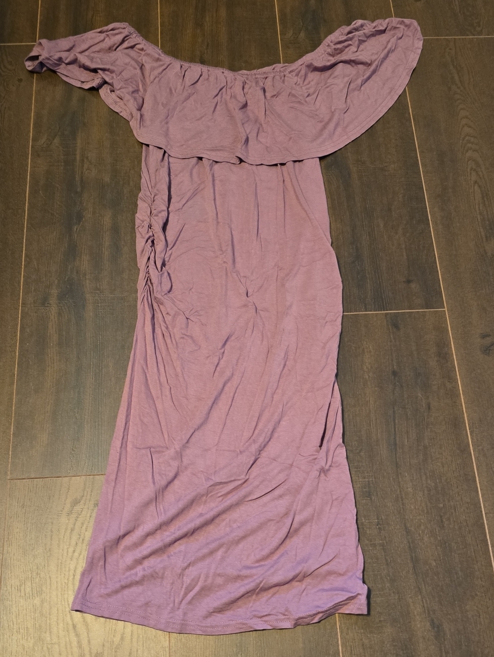 Mauve Fitted Maternity Dress